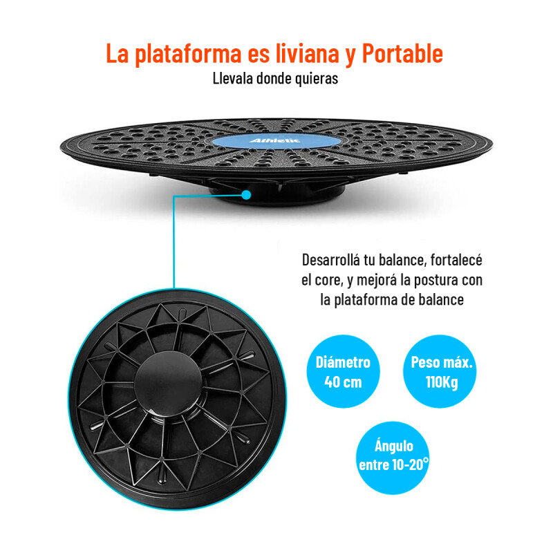 Disco De Balance Y Equilibrio Athletic Gris