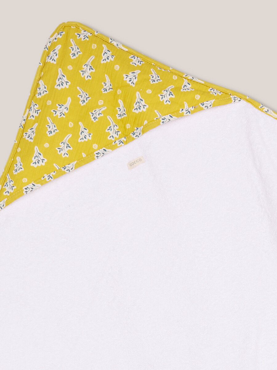 Toalla Combinada Con Capucha Amarillo Oscuro