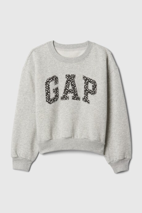 Buzo Deportivo Logo Gap Niña Light Heather Grey B08