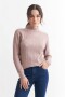 Sweater media polera BEIGE