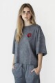 Remera Greta Gris oscuro
