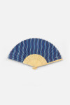 Abanico bambú wavy azul