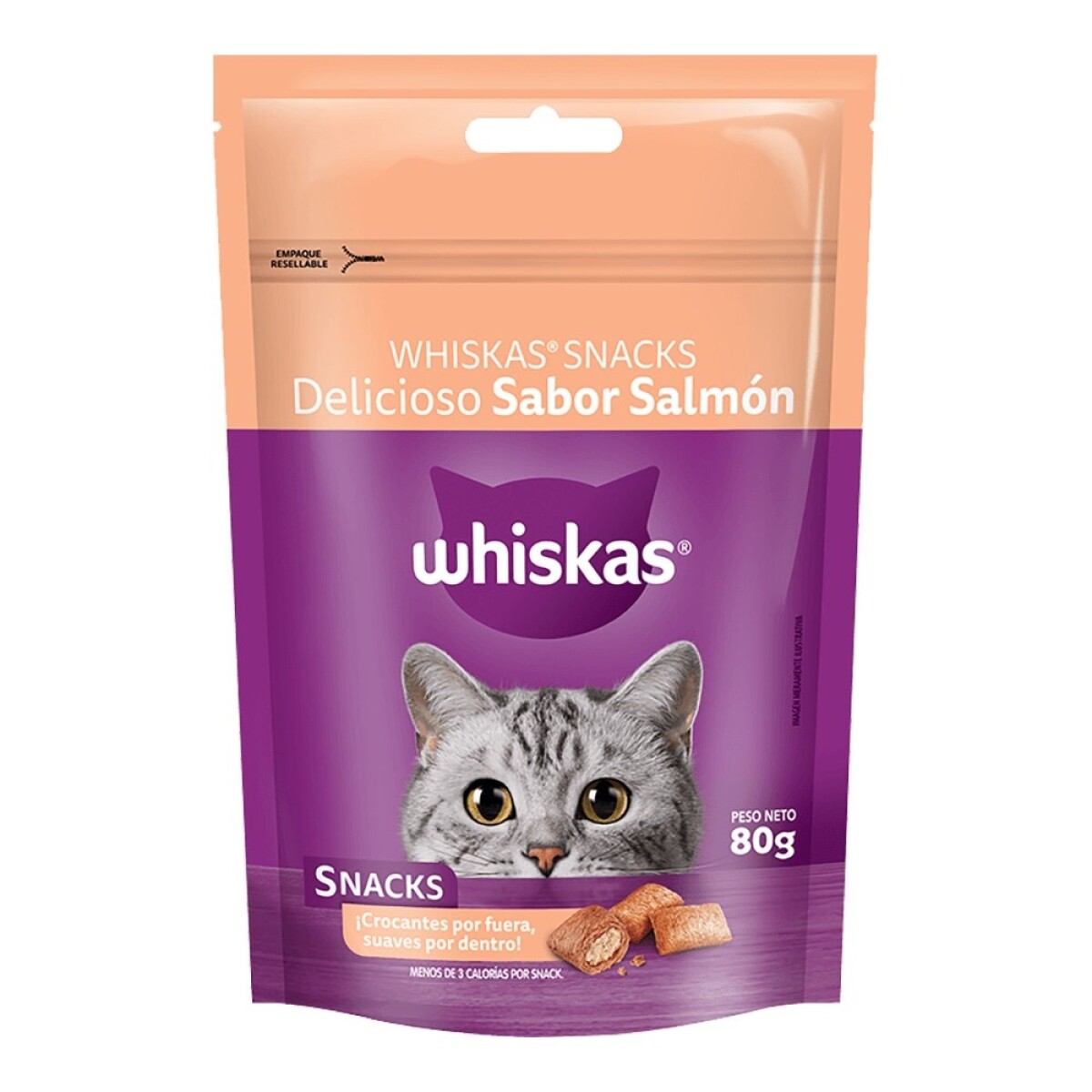 WHISKAS SNACKS - SALMON 80 GRAMOS 