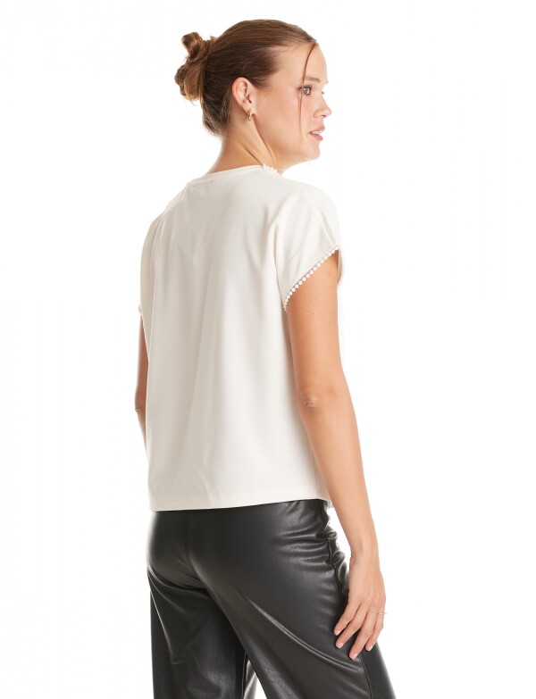 Blusa Perlas CRUDO