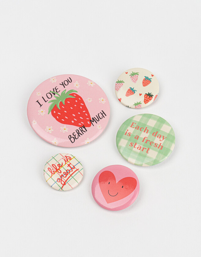 Pin Estampados Set De Pines - Rojo Medio