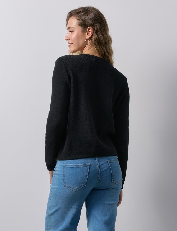 Cardigan Algodón NEGRO