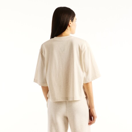 Remera New Balance de Dama - Trackside - WT6272YXLIT CHARCOAL HEATHER