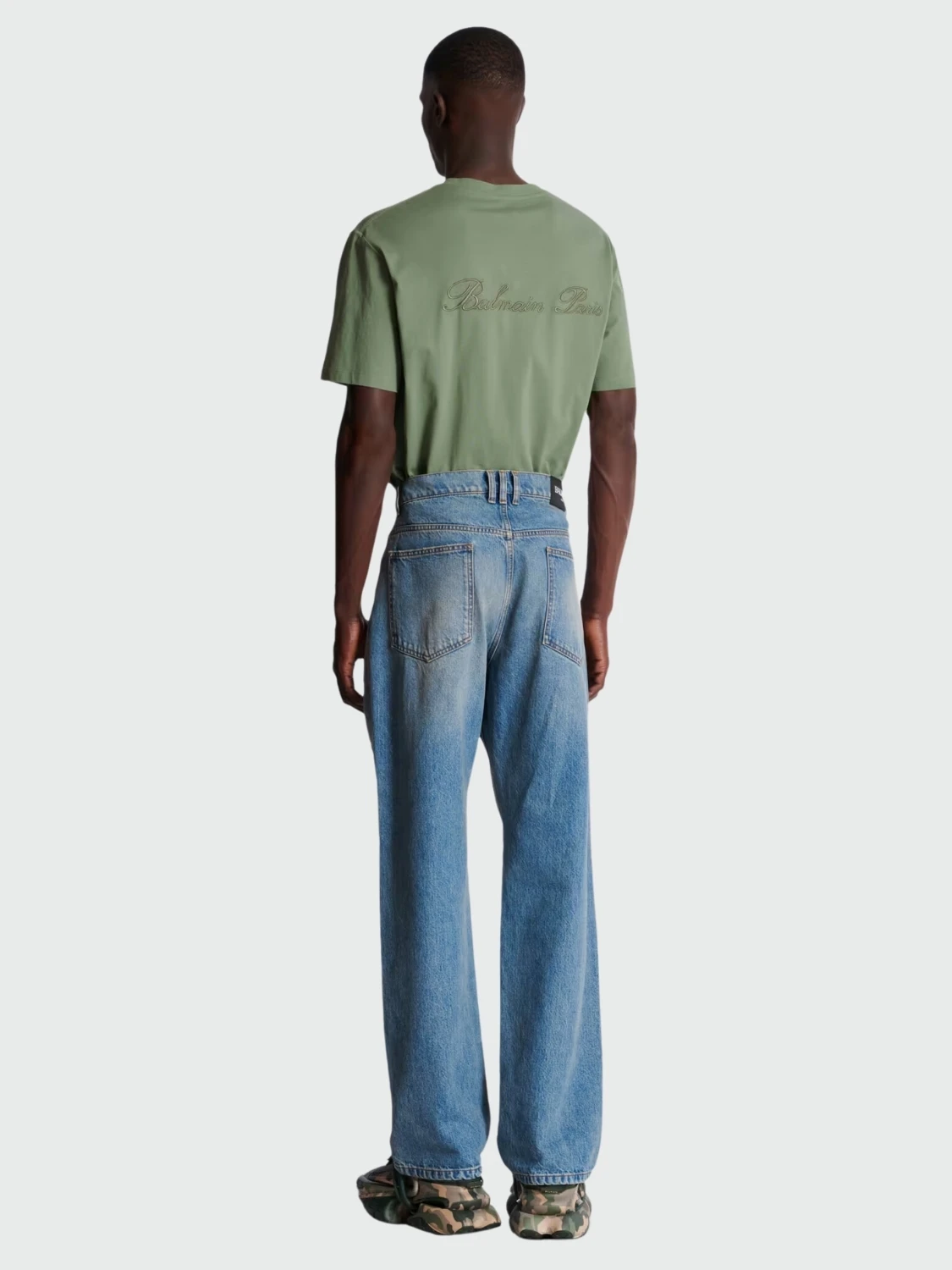 Balmain - Jean con efecto desgastado de corte holgado Azul