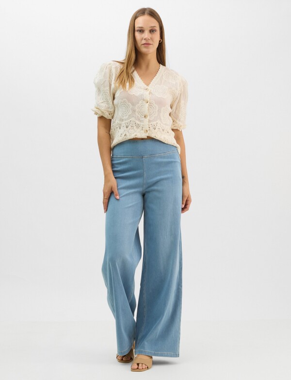 Jegging Estilo Palazzo Con Cintura Elástica JEAN CLARO