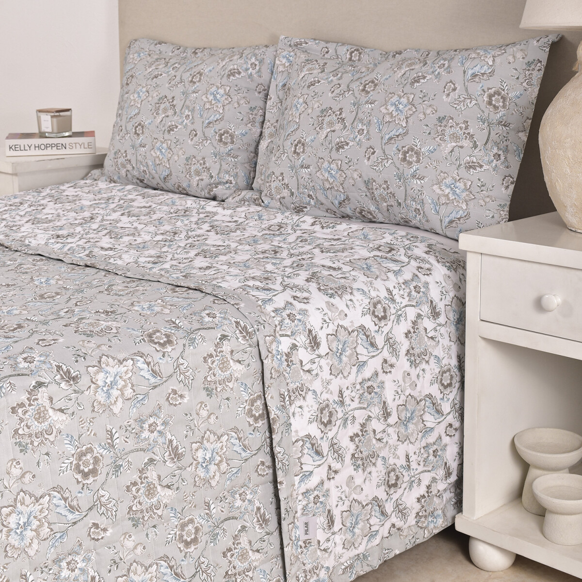 Cubrecama Amelia Paisley Aqua - Twin 