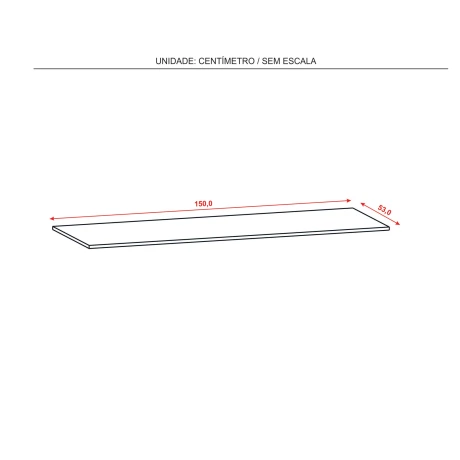 Mesada Para Modulo Bajo Mesada De 150 cms. GRIS