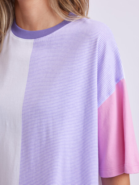 Remera manga corta oversize Estampa Bloques