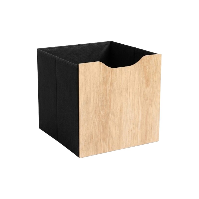 CAJA ORGANIZADORA BEIGE/NEGRO 30X30CM Unica