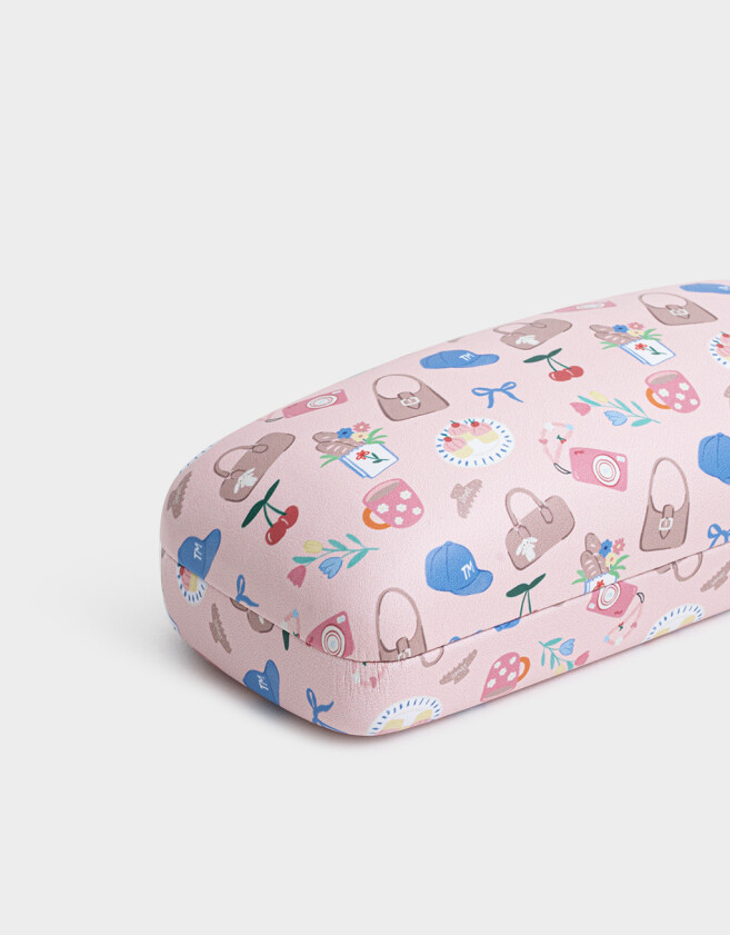 Estuches Anteojos Estampado Estuche De Anteojos Rígido - Rosa Claro