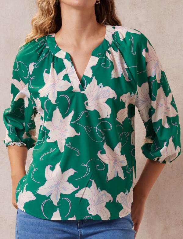Blusa Gasa VERDE/MULTI