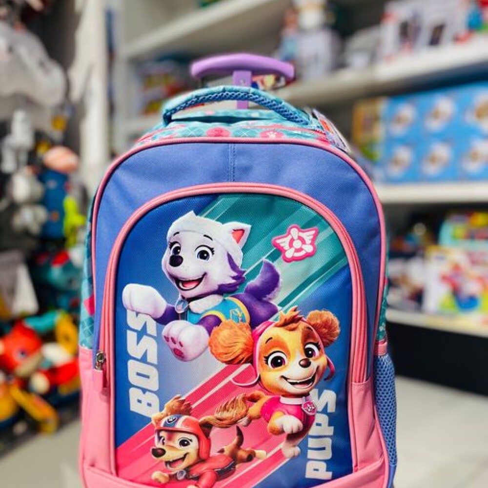 Mochila carrito premium PAW PATROL violeta rosa