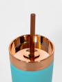 Vaso Con Tapa + Sorbito Pastel Estampado 5