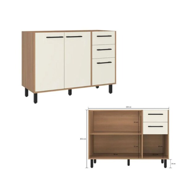 COCINA MODULADA 2.55 MT ROBLE/CHAMPAGNE - HAVANA COCINA MODULADA 2.55 MT ROBLE/CHAMPAGNE - HAVANA