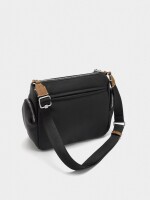 Bolso Bandolera Con Bolsos Exteriores negro