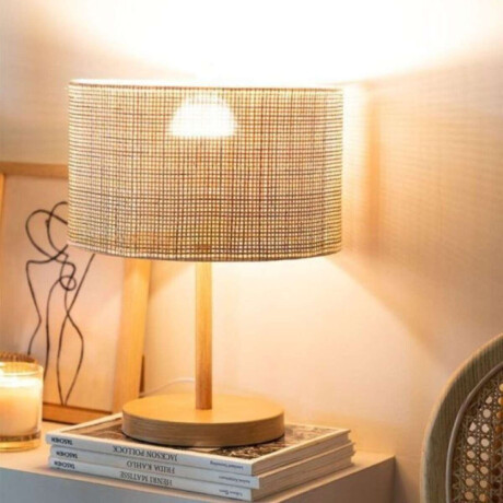 Lampara De Mesa Beige