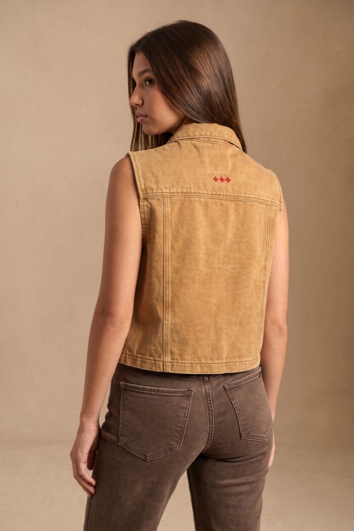 Chaleco Lavado Camel