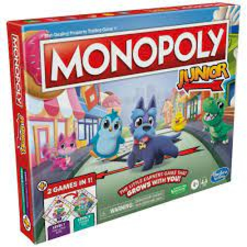 Monopoly Junior - 2 Juegos en 1 - Niños pequeños y mayores Monopoly Junior - 2 Juegos en 1 - Niños pequeños y mayores