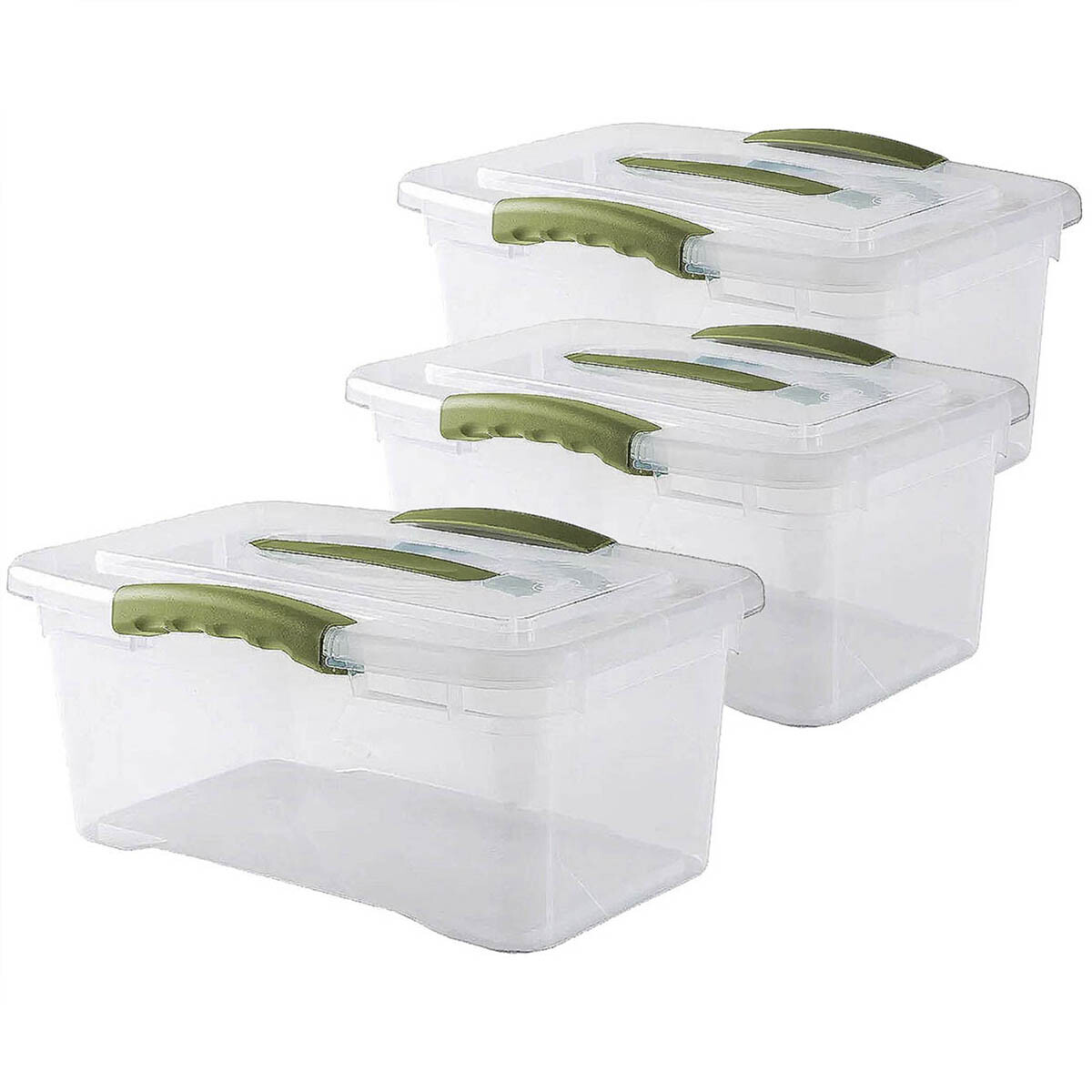 Set x3 Caja organizadora 6 lts Wenbox - TRANSPARENTE 