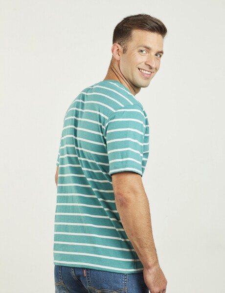 REMERA RAYADA Verde