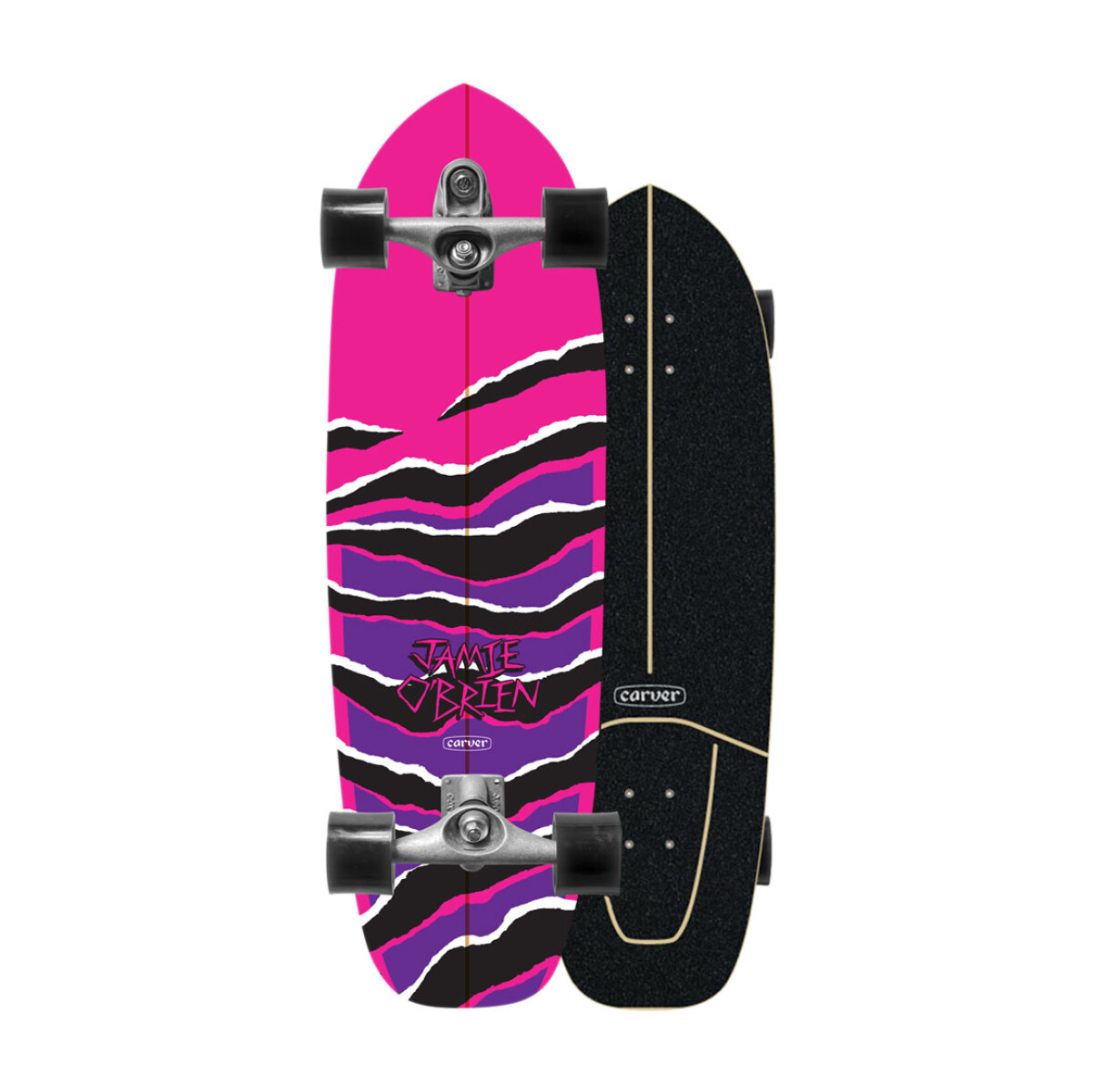 Carver C7 Job Pink Tiger 33,5' - Surf Skate Completo 