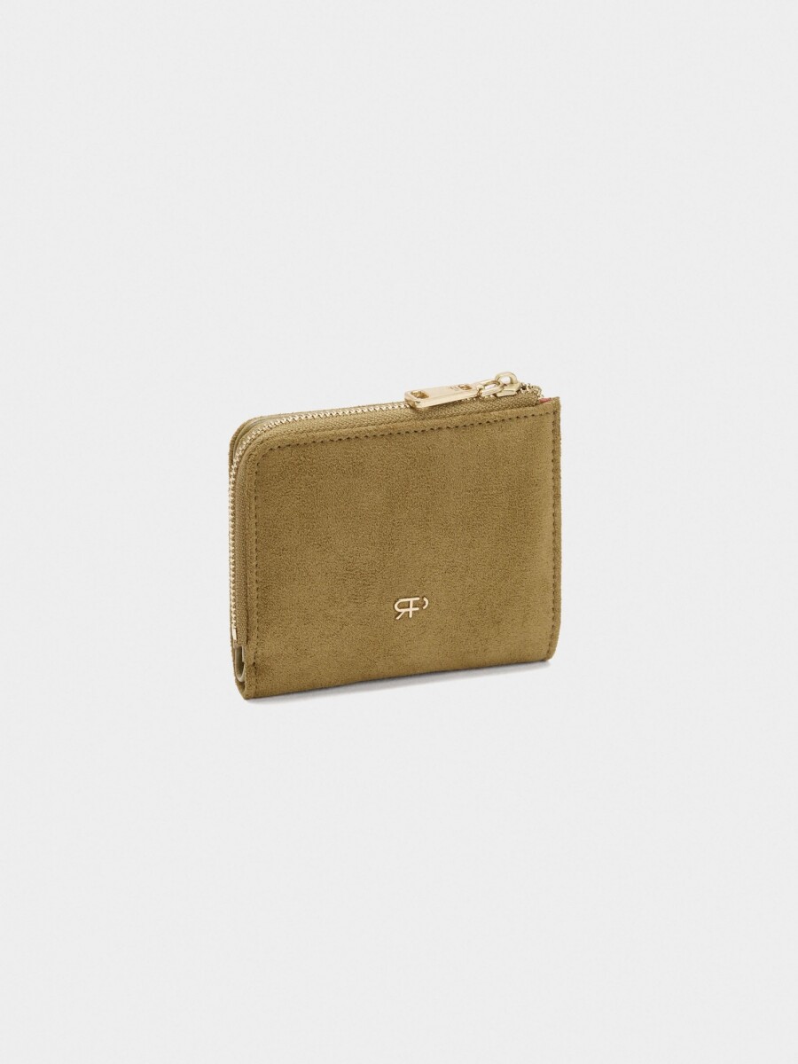 Cartera Básica Efecto Piel lima