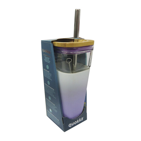 Vaso de Cristal Quokka Liquid Cube - Varios Diseños LILA