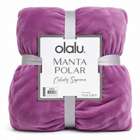 Frazada Polar con Corderito 2 Plazas Lisa REF.HM0538 LILA