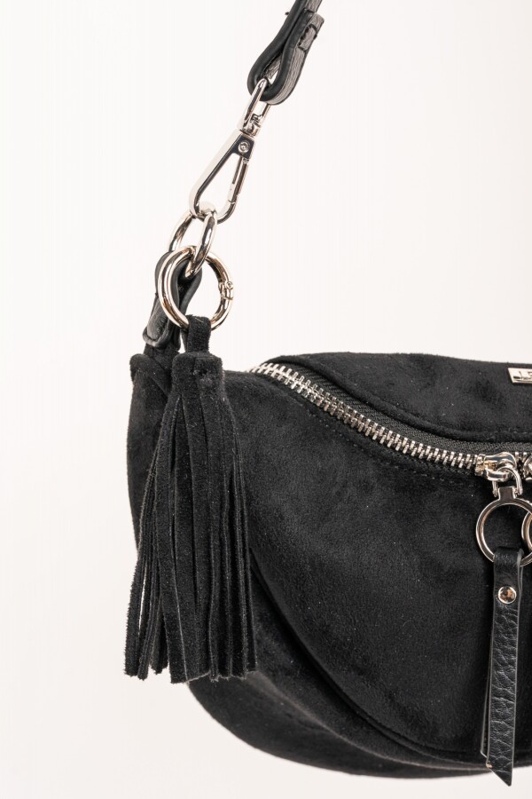 Cartera Gamuza Vegana Negro