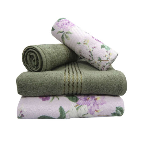 Set X 4 Toallas Prisma Dohler Estampadas 100% Algodon