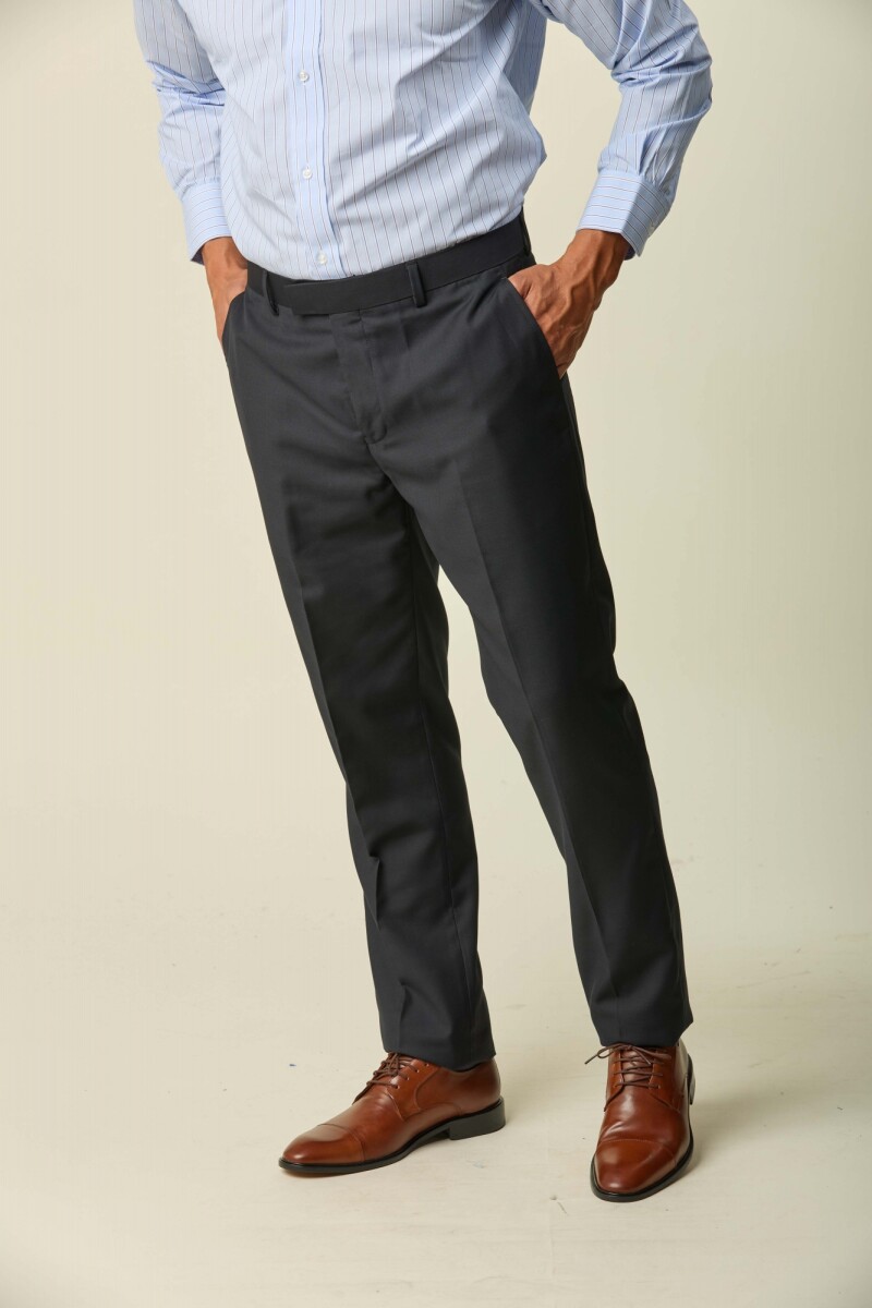 Pantalón Vestir Corte Clásico - Azul Marino 