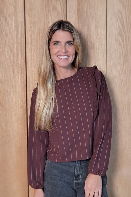 Blusa Lia Raya Chocolate