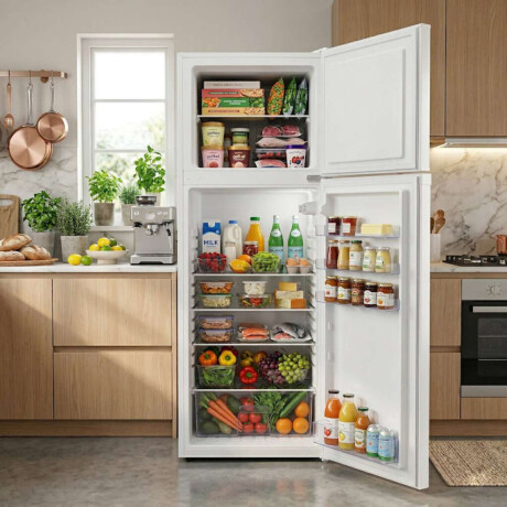 Heladera con freezer Daewoo 207Lts Sistema frio humedo Color blanco