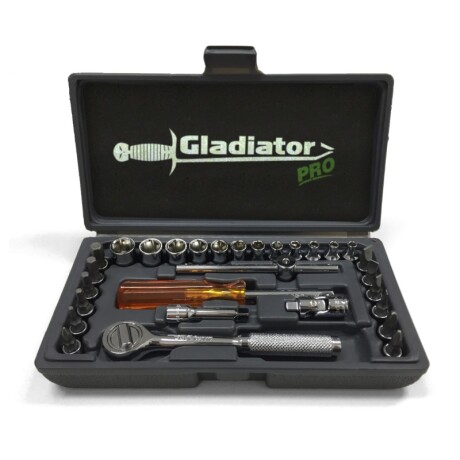 Juego de dados/tubos - 29 piezas 1/4" Gladiator Juego de dados/tubos - 29 piezas 1/4" Gladiator