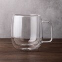 TAZA DE VIDRIO DOBLE PARED CON ASA 240ML TAZA DE VIDRIO DOBLE PARED CON ASA 240ML