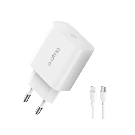 Cargador Oraimo 20wfast + Cable USBC A USBC White Cargador Oraimo 20wfast + Cable USBC A USBC White