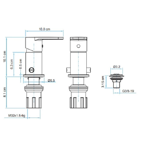 GRIFERIA DE BIDET MONOCOMANDO CROMO AQUALIA CROMO