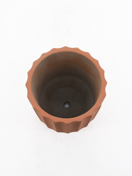 MACETA DECORATIVA CURVA LADRILLO