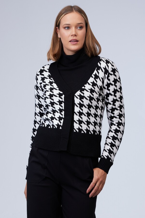 Cardigan Gales BLANCO/NEGRO