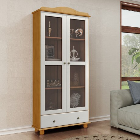 Vitrina Rubi Color Carvalho Y Blanco Vitrina Rubi Color Carvalho Y Blanco