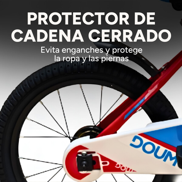 Bicicleta Infantil Doumoer R16 Canasto Parrilla Guardabarros Rojo 1