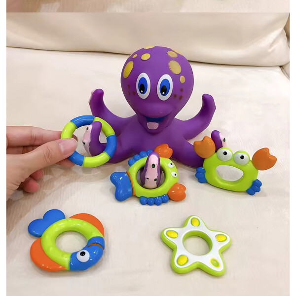 Juguete Pulpo Flotador Baño Agua Playa Piscina Infantil Bebe Variante Color Violeta