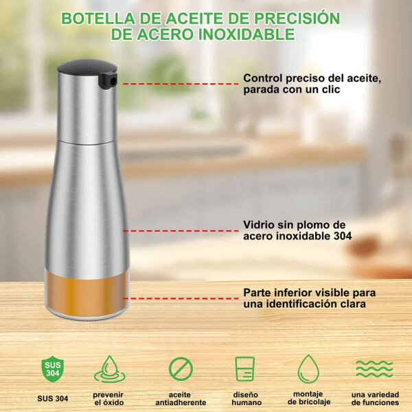Set De Especiero Salero Pimentero Aceitera Condimento Cocina Acero Inoxidable IMBACK Set De Especiero Salero Pimentero Aceitera Condimento Cocina Acero Inoxidable IMBACK