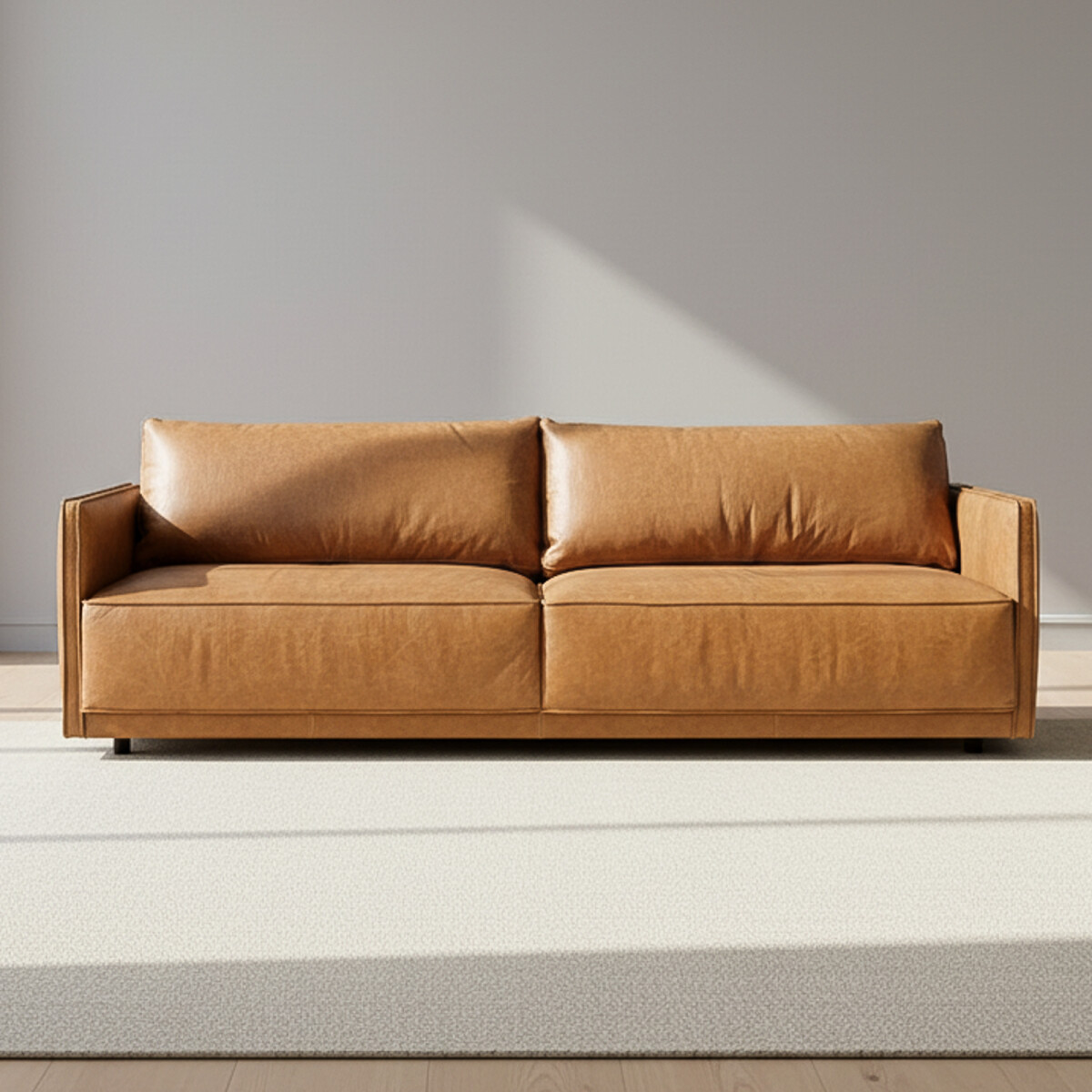 SILLÓN - CUERO-100-NATURAL MARRON ROMEO CAMEL 