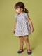 Vestido De Flores Gris