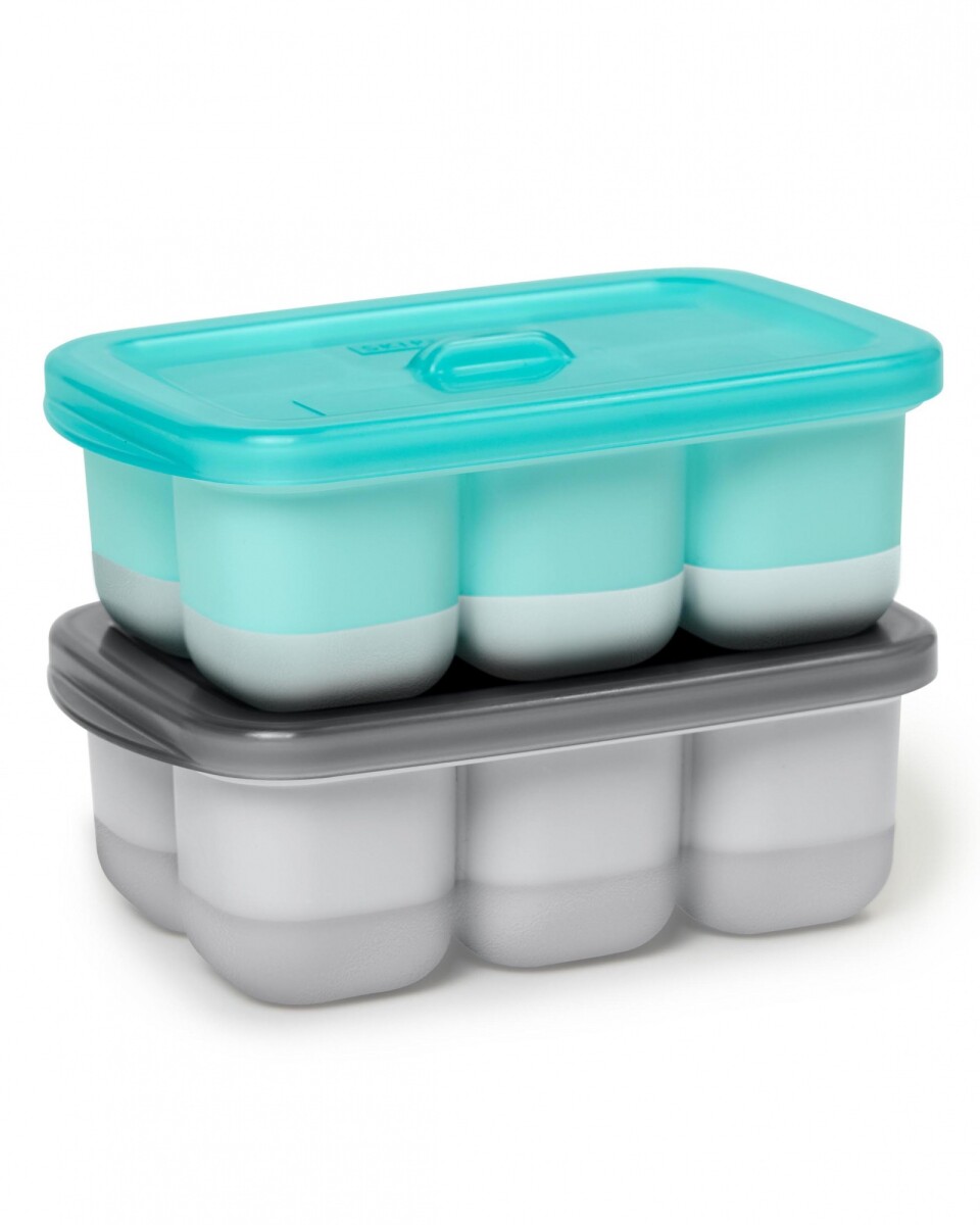 Set 2 contenedores con divisor para congelar comida 